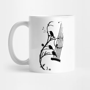 Song of Nature - Musical Bird Design Mug